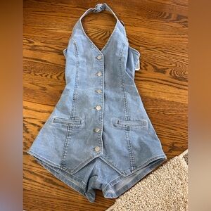 Denim romper